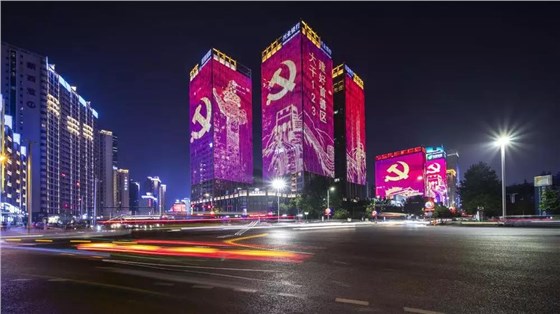 信達電通&mdash;西安高新區(qū)延平門北廣場亮化