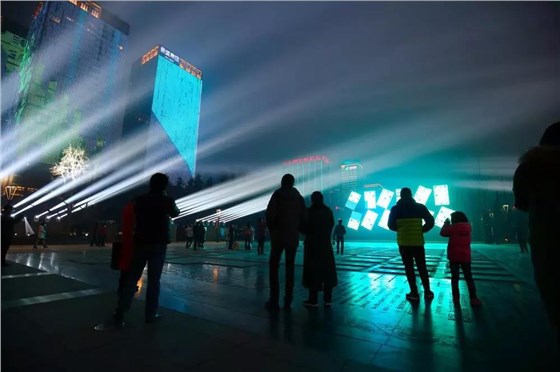 信達電通&mdash;西安高新區延平門北廣場燈光秀