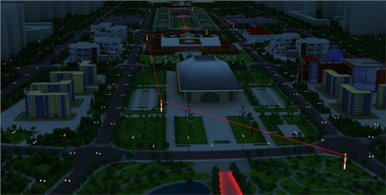 延安中軸線夜景規劃設計